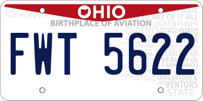 OH license plate FWT5622