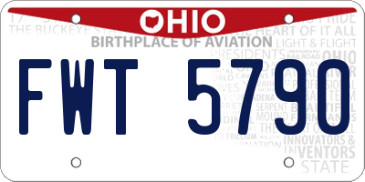 OH license plate FWT5790