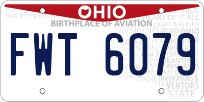 OH license plate FWT6079