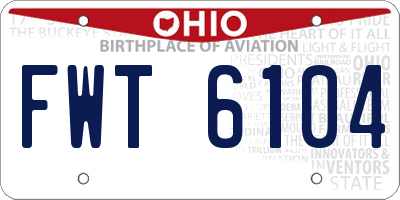 OH license plate FWT6104