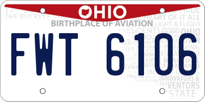 OH license plate FWT6106