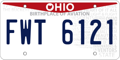 OH license plate FWT6121