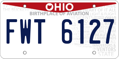 OH license plate FWT6127