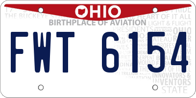 OH license plate FWT6154