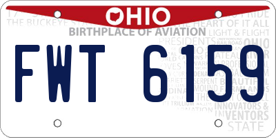 OH license plate FWT6159