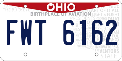 OH license plate FWT6162