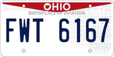 OH license plate FWT6167