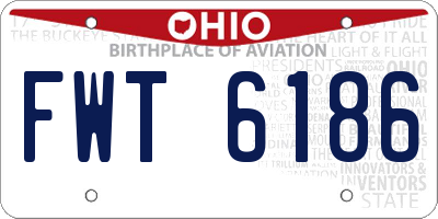 OH license plate FWT6186