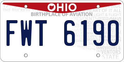 OH license plate FWT6190