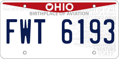 OH license plate FWT6193