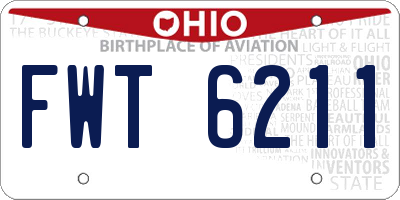 OH license plate FWT6211