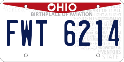 OH license plate FWT6214
