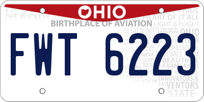 OH license plate FWT6223