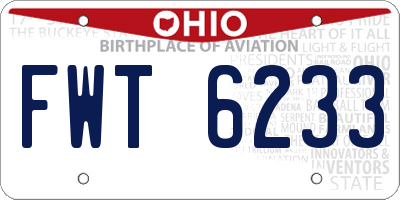 OH license plate FWT6233