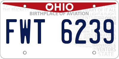 OH license plate FWT6239