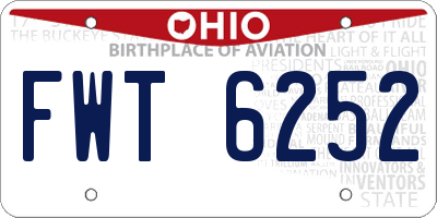 OH license plate FWT6252