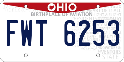 OH license plate FWT6253
