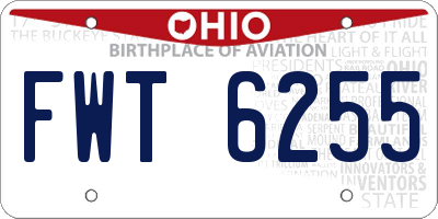OH license plate FWT6255