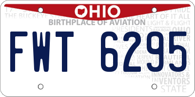 OH license plate FWT6295