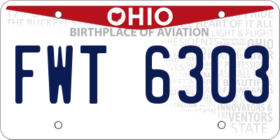 OH license plate FWT6303