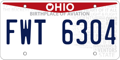 OH license plate FWT6304