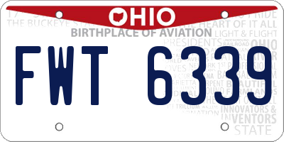 OH license plate FWT6339