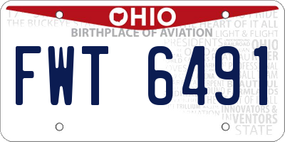 OH license plate FWT6491