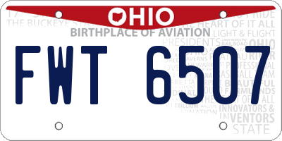 OH license plate FWT6507