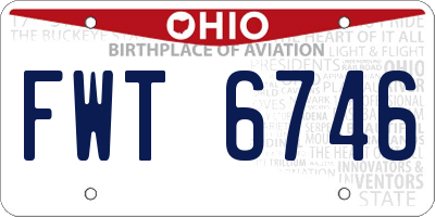 OH license plate FWT6746