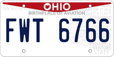 OH license plate FWT6766