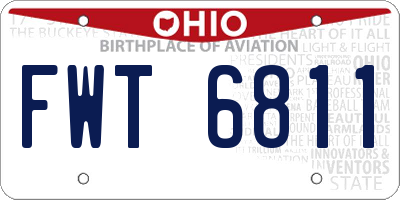 OH license plate FWT6811