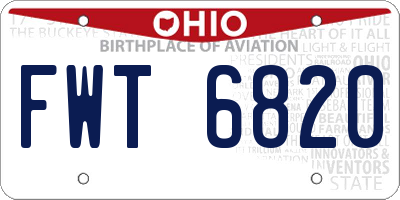 OH license plate FWT6820