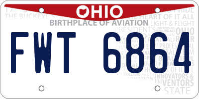 OH license plate FWT6864