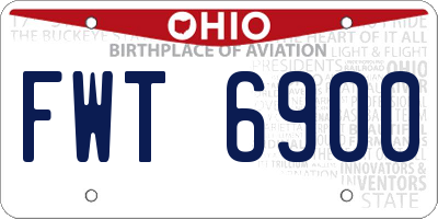 OH license plate FWT6900