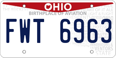 OH license plate FWT6963
