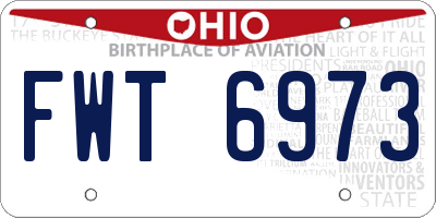 OH license plate FWT6973