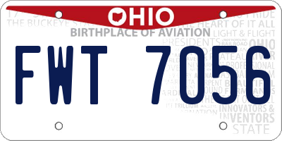 OH license plate FWT7056