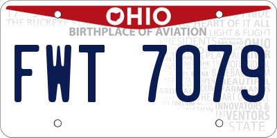 OH license plate FWT7079