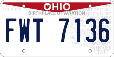 OH license plate FWT7136