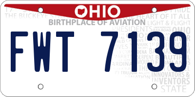 OH license plate FWT7139