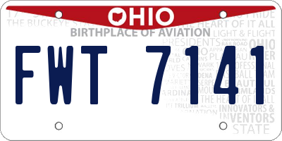 OH license plate FWT7141