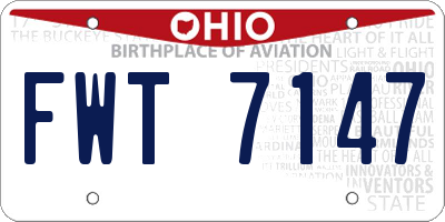 OH license plate FWT7147