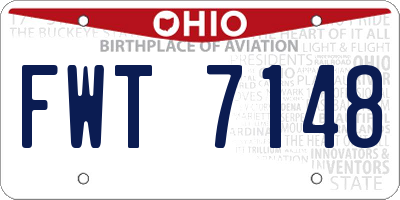 OH license plate FWT7148