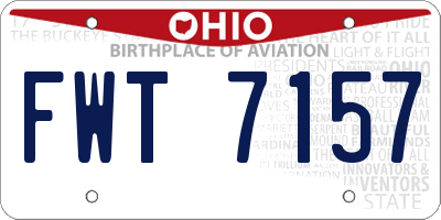 OH license plate FWT7157