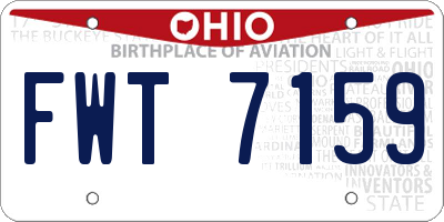 OH license plate FWT7159
