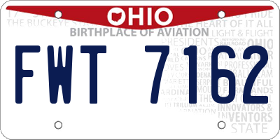 OH license plate FWT7162