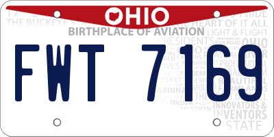 OH license plate FWT7169