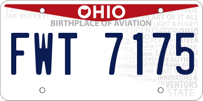 OH license plate FWT7175