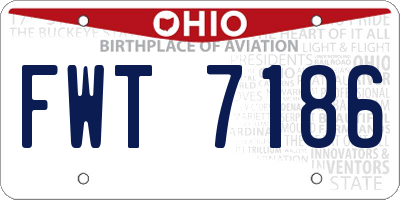 OH license plate FWT7186