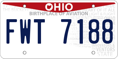 OH license plate FWT7188
